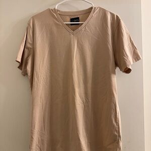 CUTS v-neck tshirt, beige, size medium
